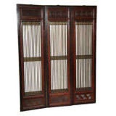 Set of Six 19th Century Original Finish Elmwood Door Panels for Screen 10