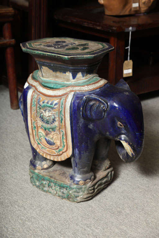 Ceramic Elephant  Garden Seat