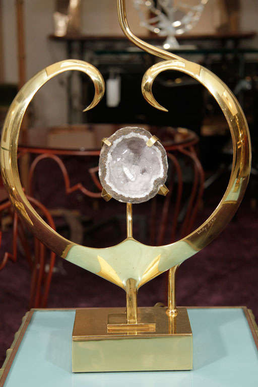Pair bronze lamp by Willy Daro
