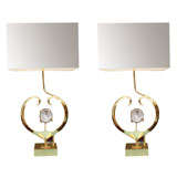 Pair bronze lamp by Willy Daro