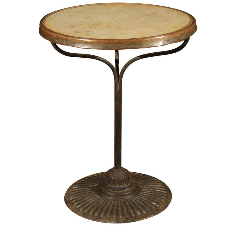 French Bistro Table with Marble Top