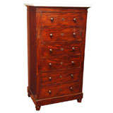 French Charles X Mahogany Chiffonier with Marble Top