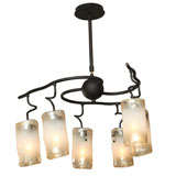 1970s Italian Art Glass Ceiling Light 3