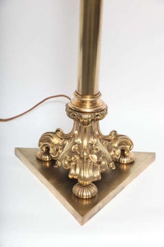 Table Lamps Pair Classical Modern  brass France 1920's