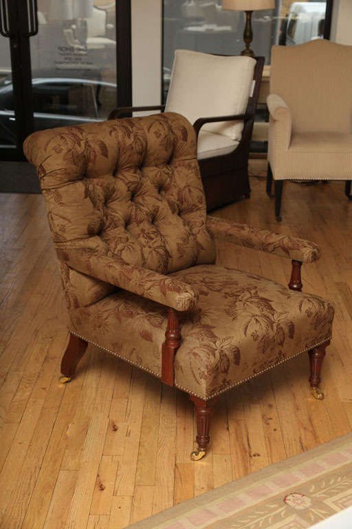 Tufted English Club Chair