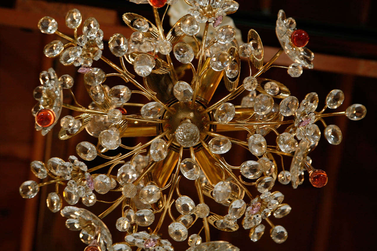 Palwa Floral Chandelier In Good Condition In Culver City, CA