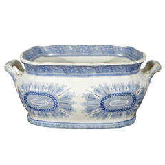 19th Century English Earthenware Foot Bath Basin