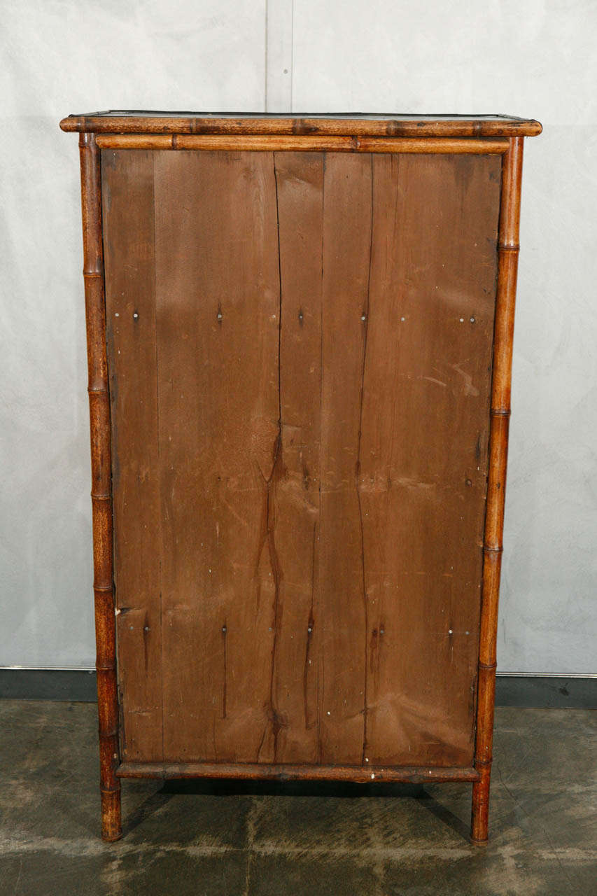 19th Century English Bamboo Display Cabinet 2