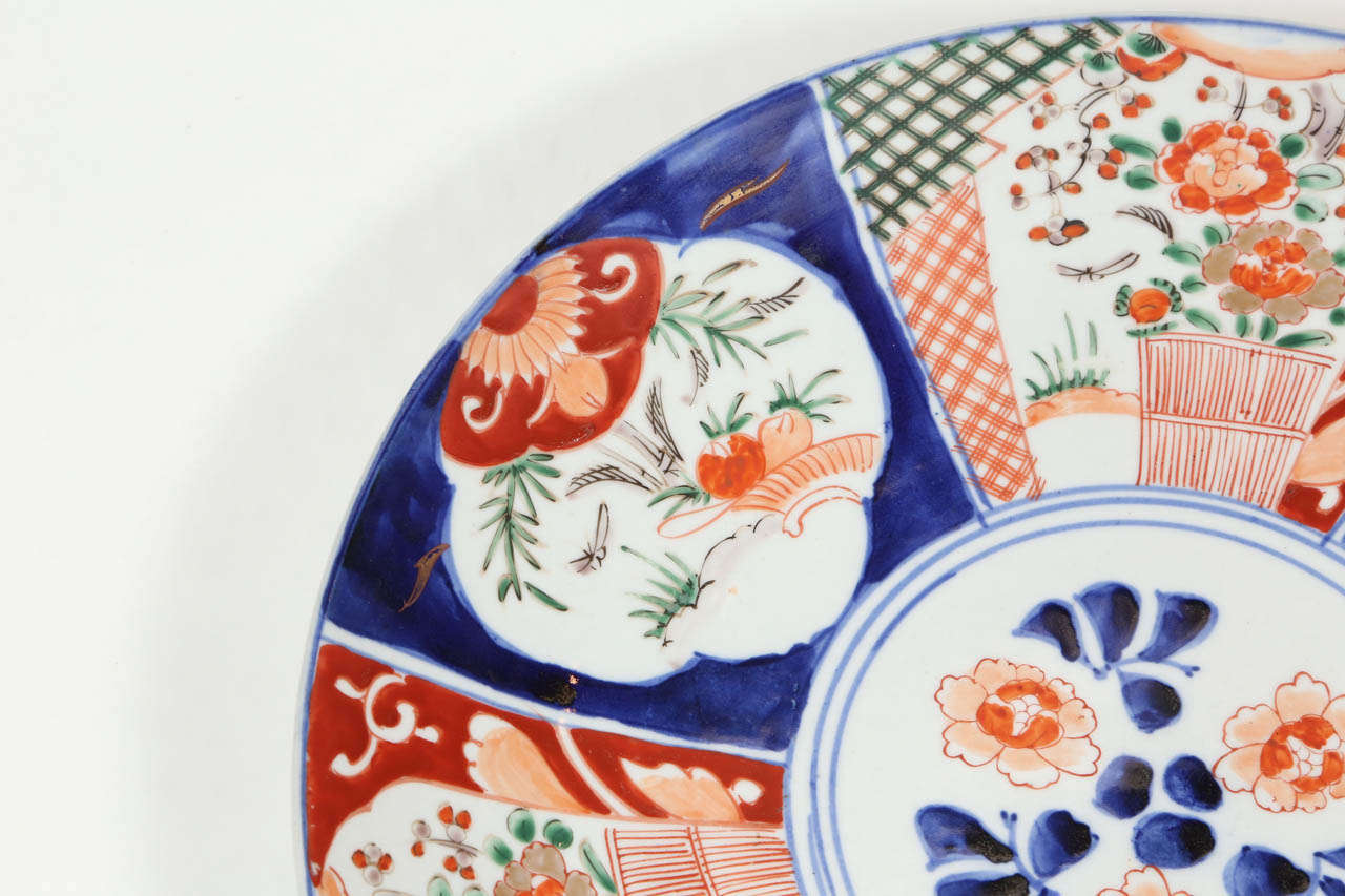 Japanese Pair of Antique Imari Chargers For Sale