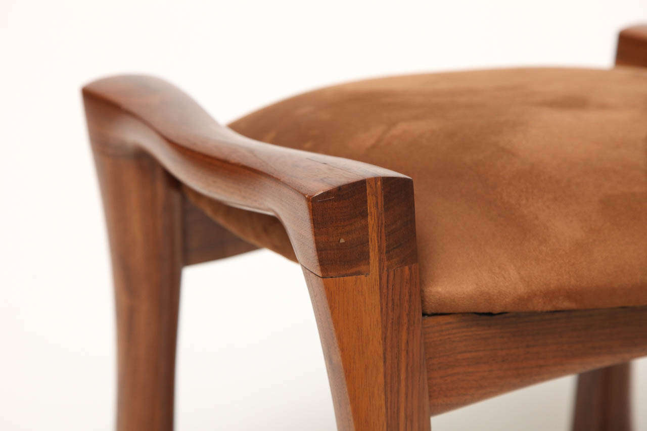 Studio Stool in Walnut, USA, C. 1970 In Good Condition In New York, NY