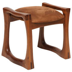 Studio stool in walnut, USA, c. 1970 9