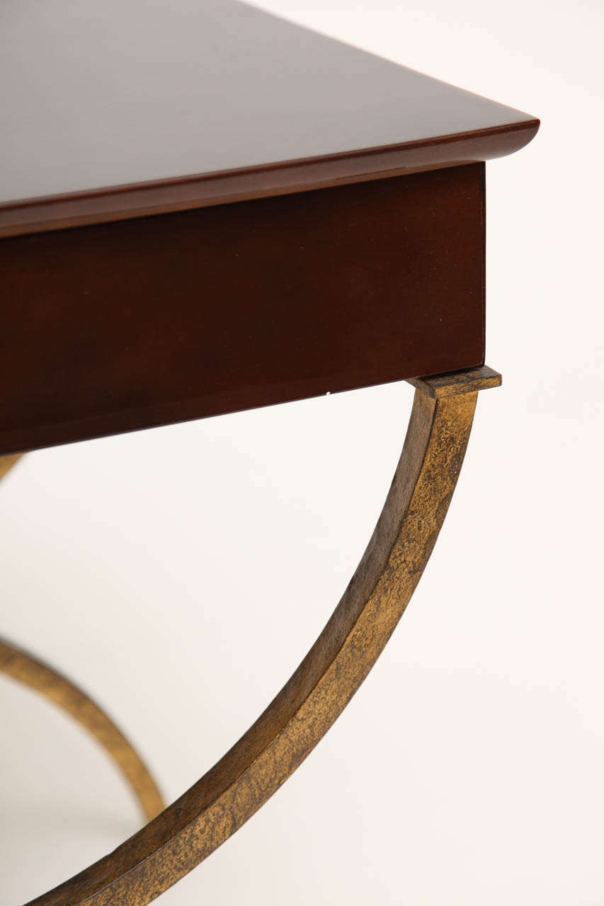 Maison Ramasy, Brown lacquered side table, France, c. 1940 3