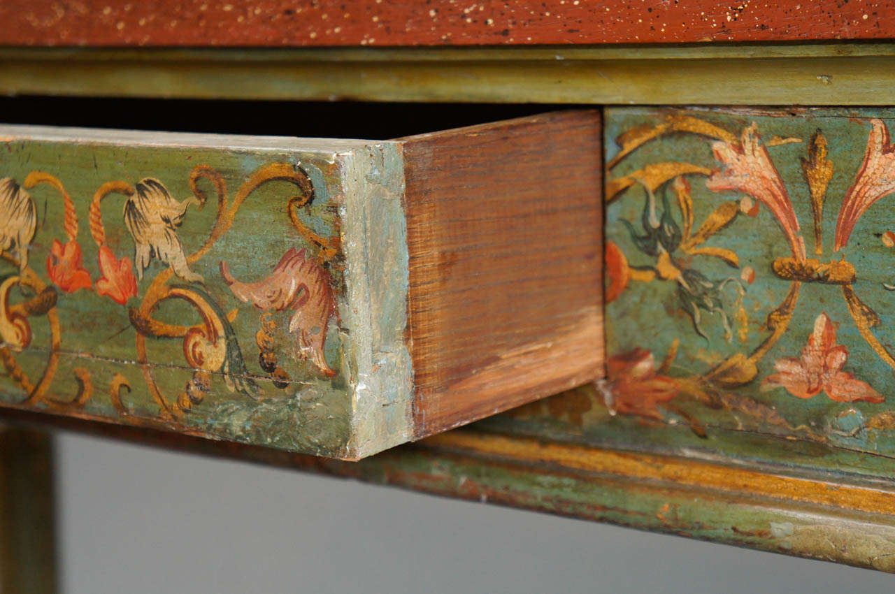 Italian Continental Neoclassical-Style Pair of Painted Consoles