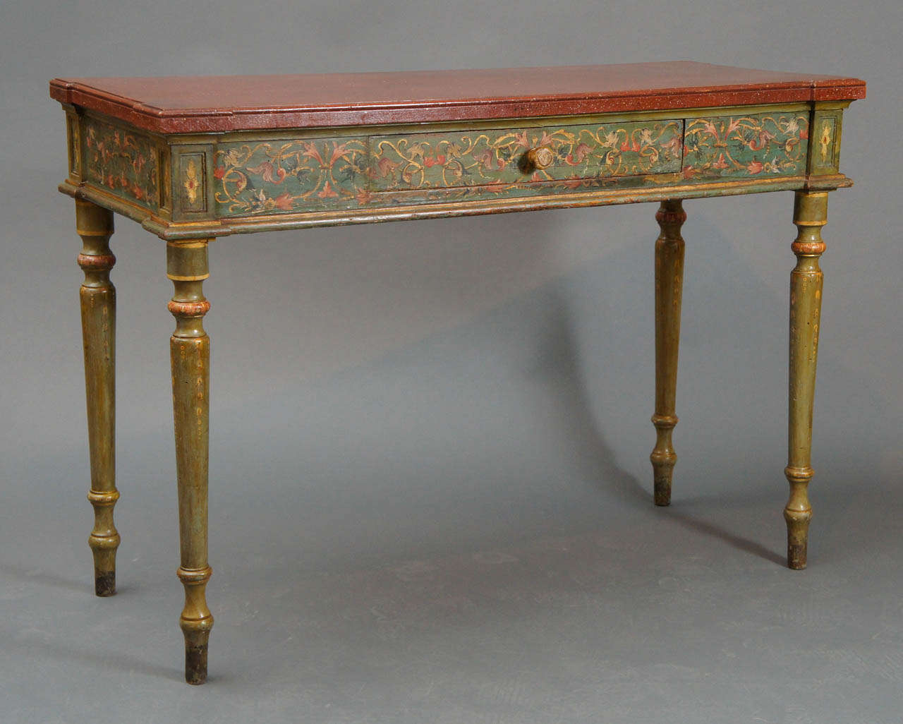 Continental Neoclassical-Style Pair of Painted Consoles 4