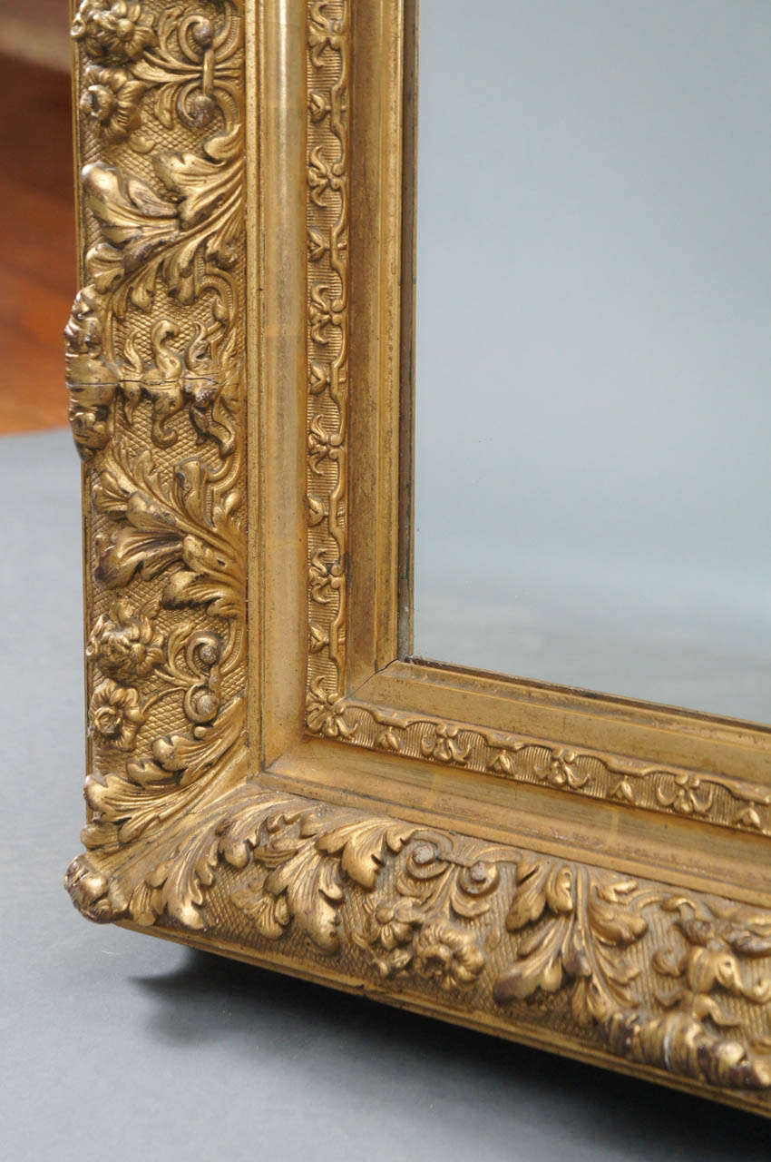 19th Century French Gilt Wood Mirror For Sale