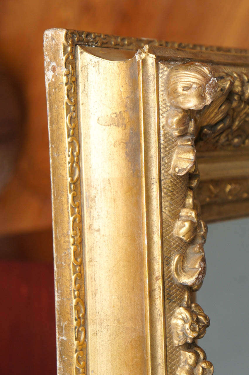 French Gilt Wood Mirror For Sale 1