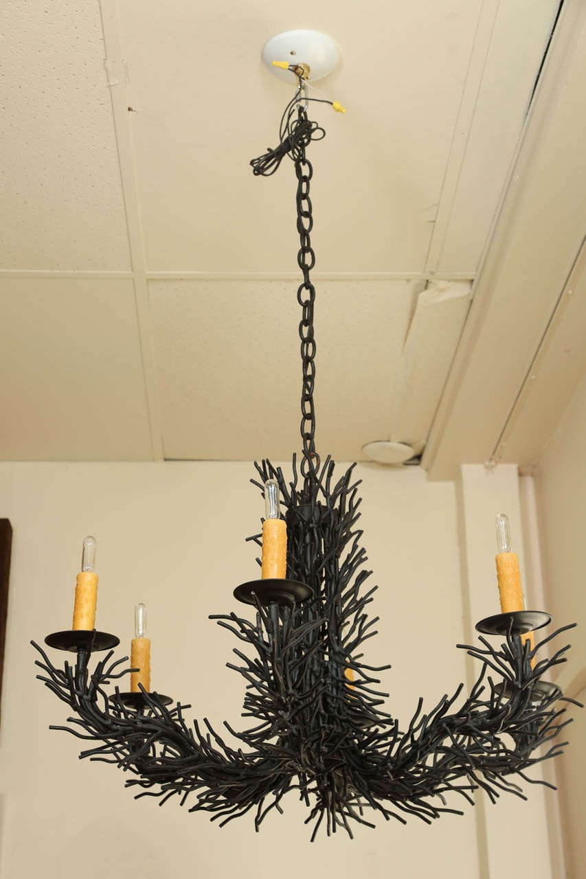 Wonderful Coral Form Metal Chandelier