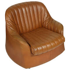 "Ciprea" Leather Lounge Chair by Cassina
