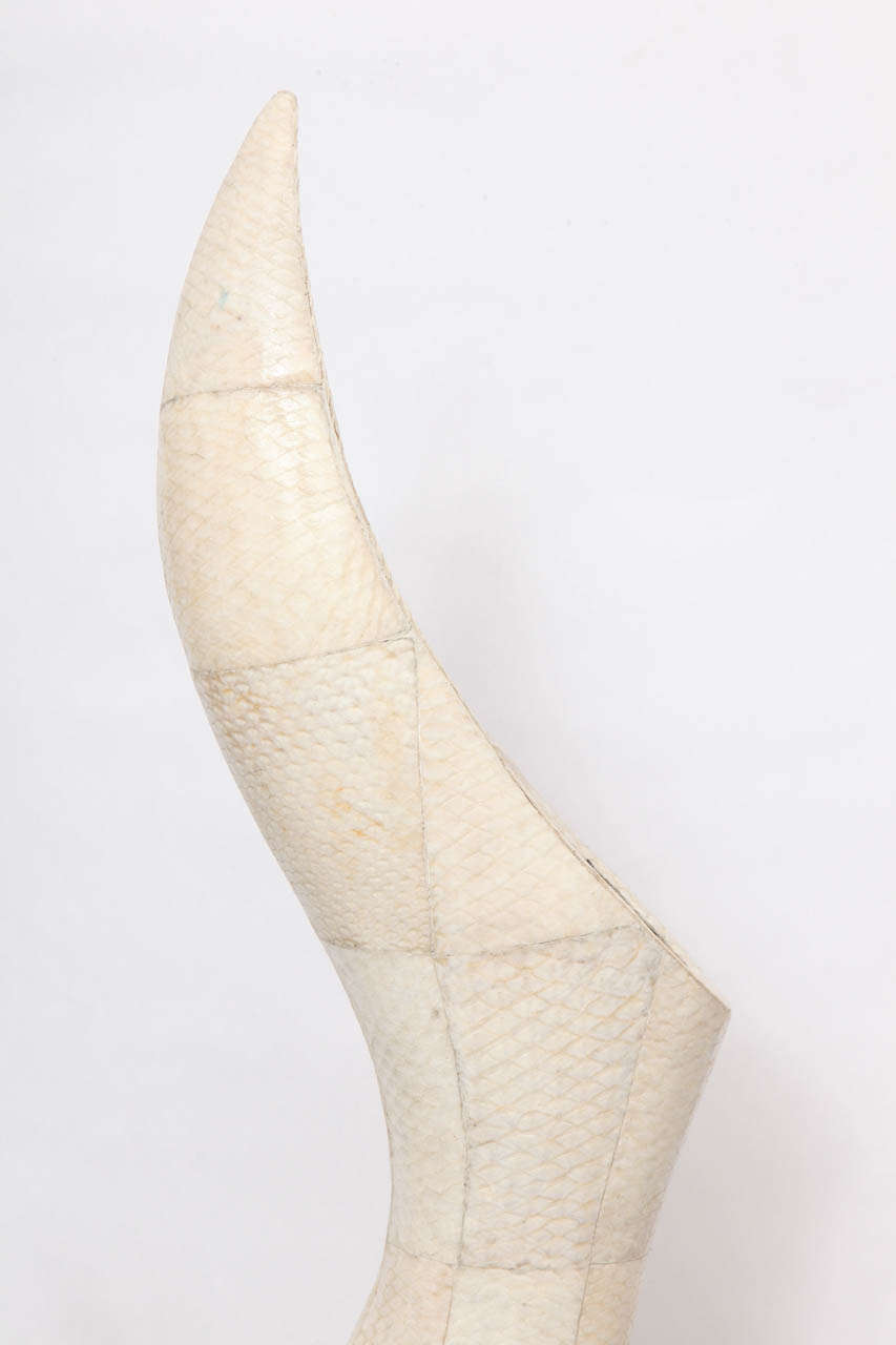 Vase of Snakeskin Sculptural 1970's In Good Condition In New York, NY