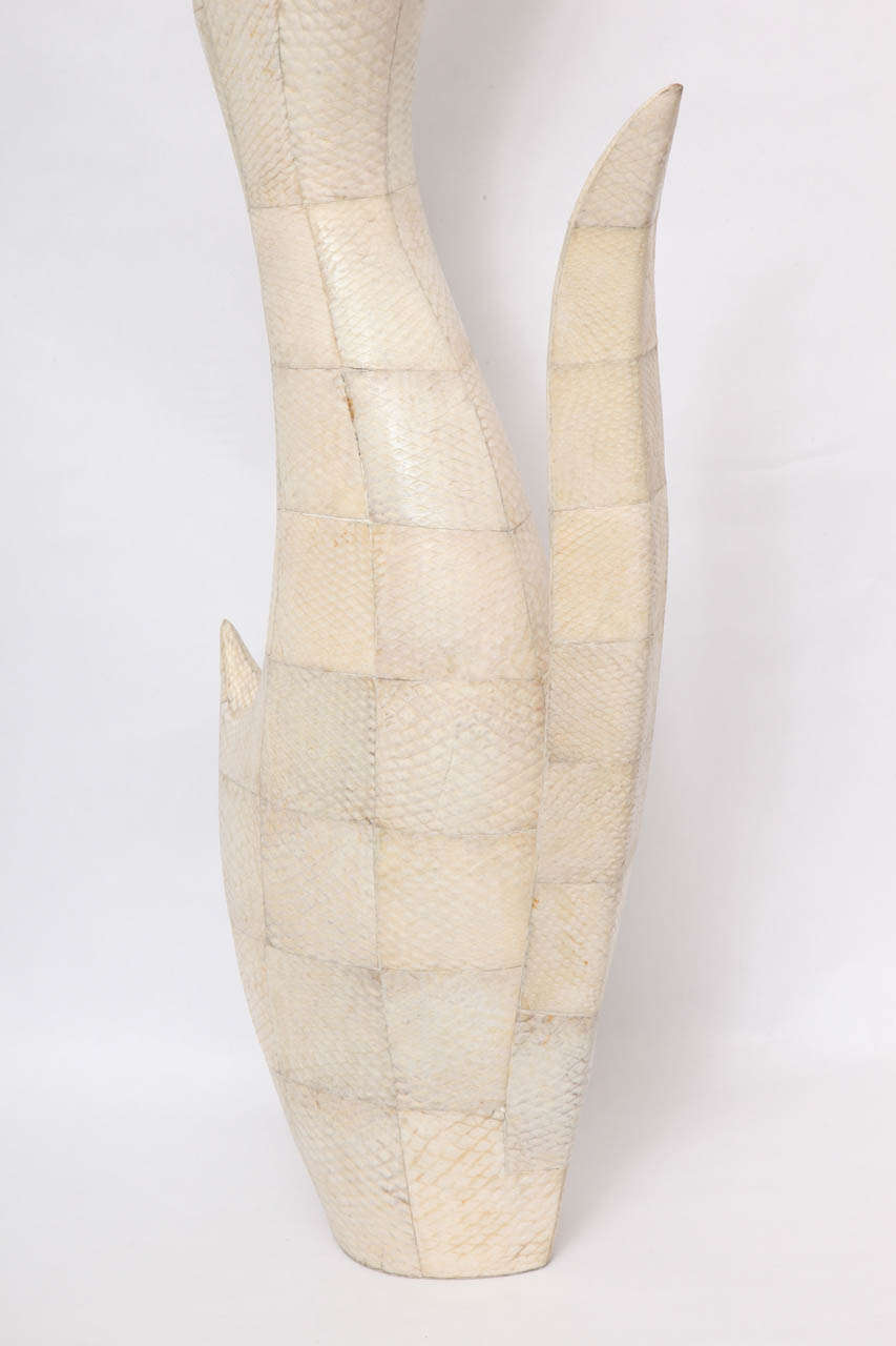 Vase of Snakeskin Sculptural 1970's 3