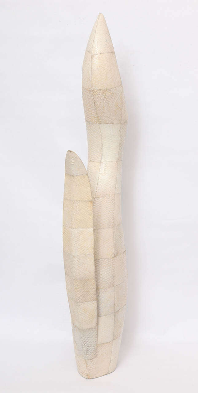 Vase of Snakeskin Sculptural 1970's 4