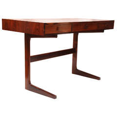 A 1950's Architectural Danish Modern Rosewood Desk