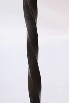 1940s French Art Moderne Hand Wrought Iron Floor Lamp