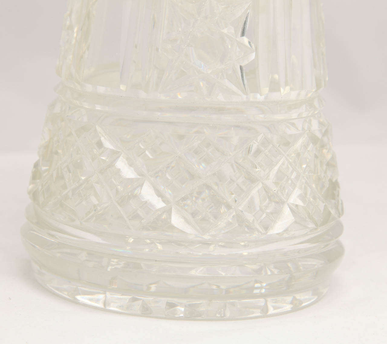 20th Century Large Continental Silver-Mounted Crystal Vase