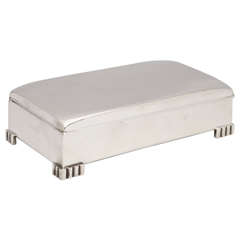Art Deco, Footed Sterling Silver Table Box