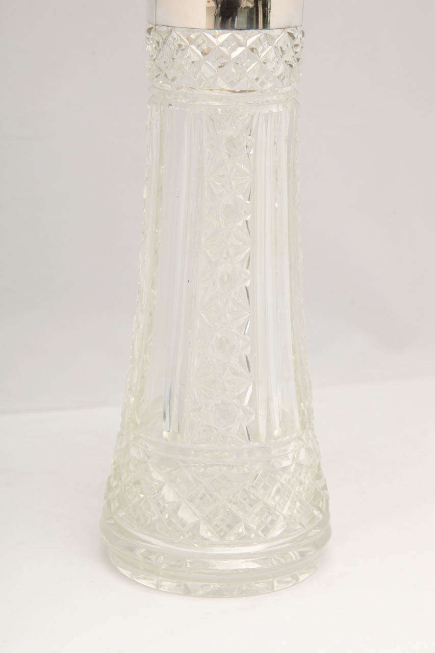 Large Continental SilverMounted Crystal Vase at 1stDibs