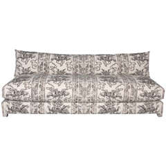 Antony Todd Armless Sofa Upholstered in Jim Thompson Hand-Blocked Fabric