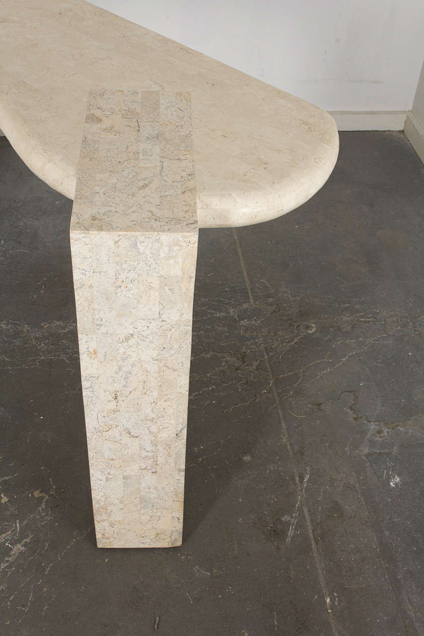 Unknown Sculptural Tesselated Stone Console Table