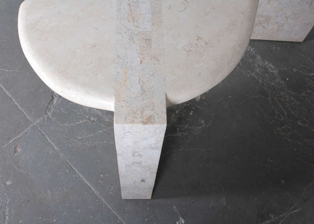 Sculptural Tesselated Stone Console Table 4