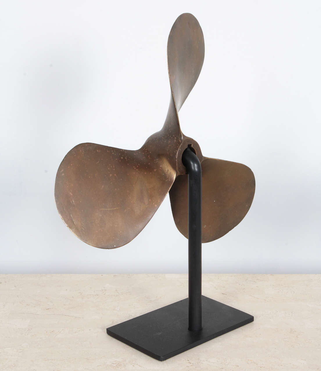 vintage brass boat propeller