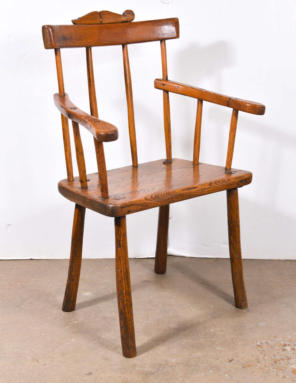 Chaise d'artisanat primitive du XVIIIe siècle Excellent état - En vente à Houston, TX