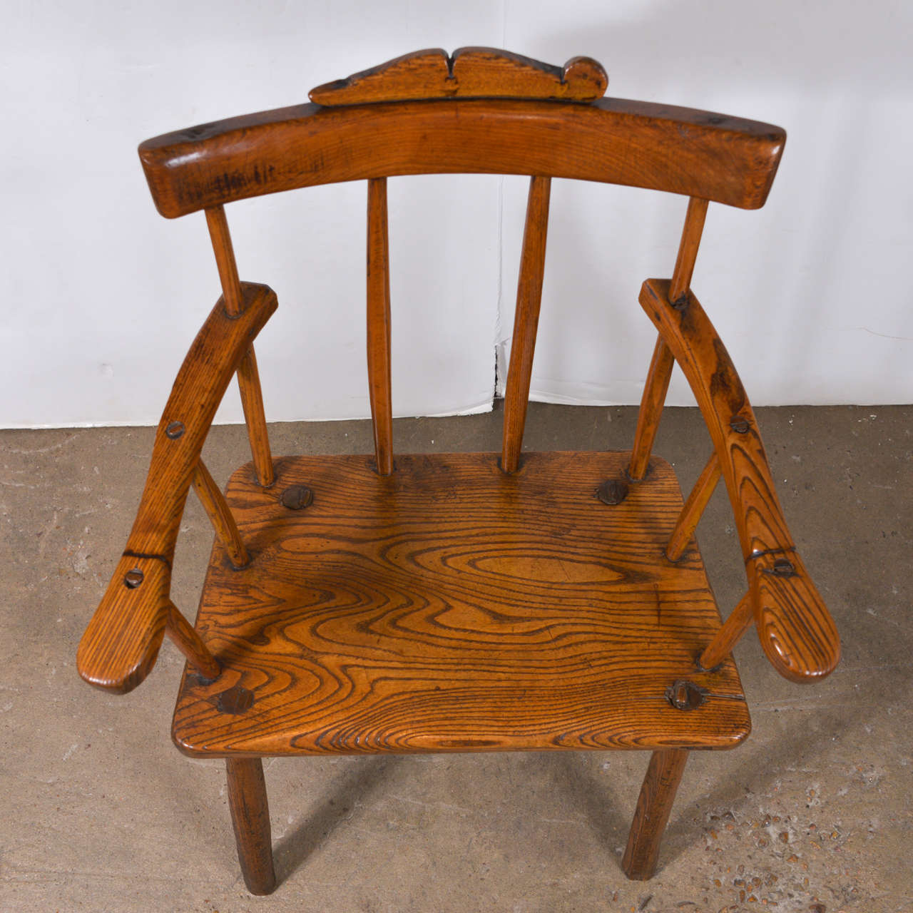 Primitive 18th Century Folk Art Chair For Sale 2