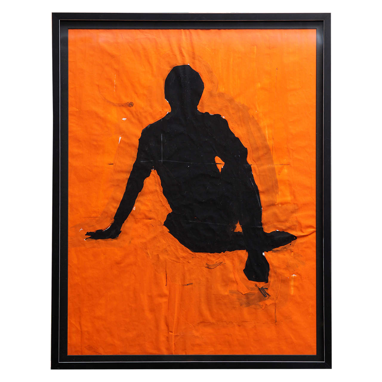 Silhouette on Orange Painting