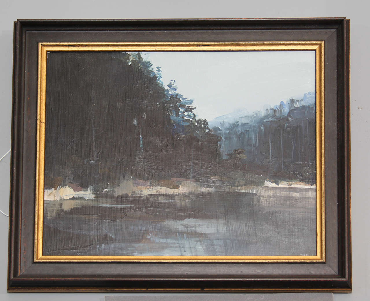 Very nice small-scale framed painting by Jeremy Miranda. Rich, deep colors.