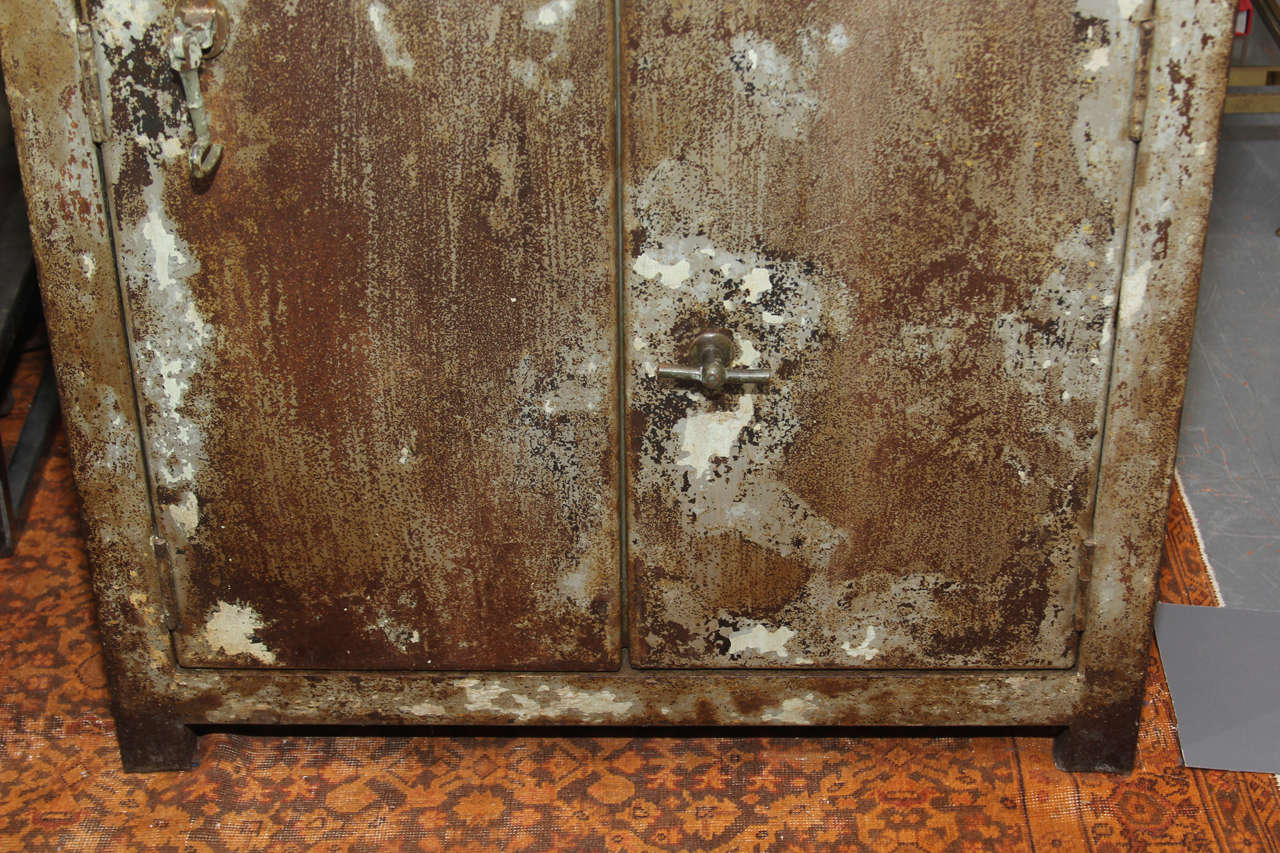Mid-20th Century Steel Chest with Patina