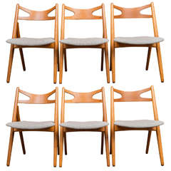 Hans J Wegner Sawbuck Chairs CH29 9