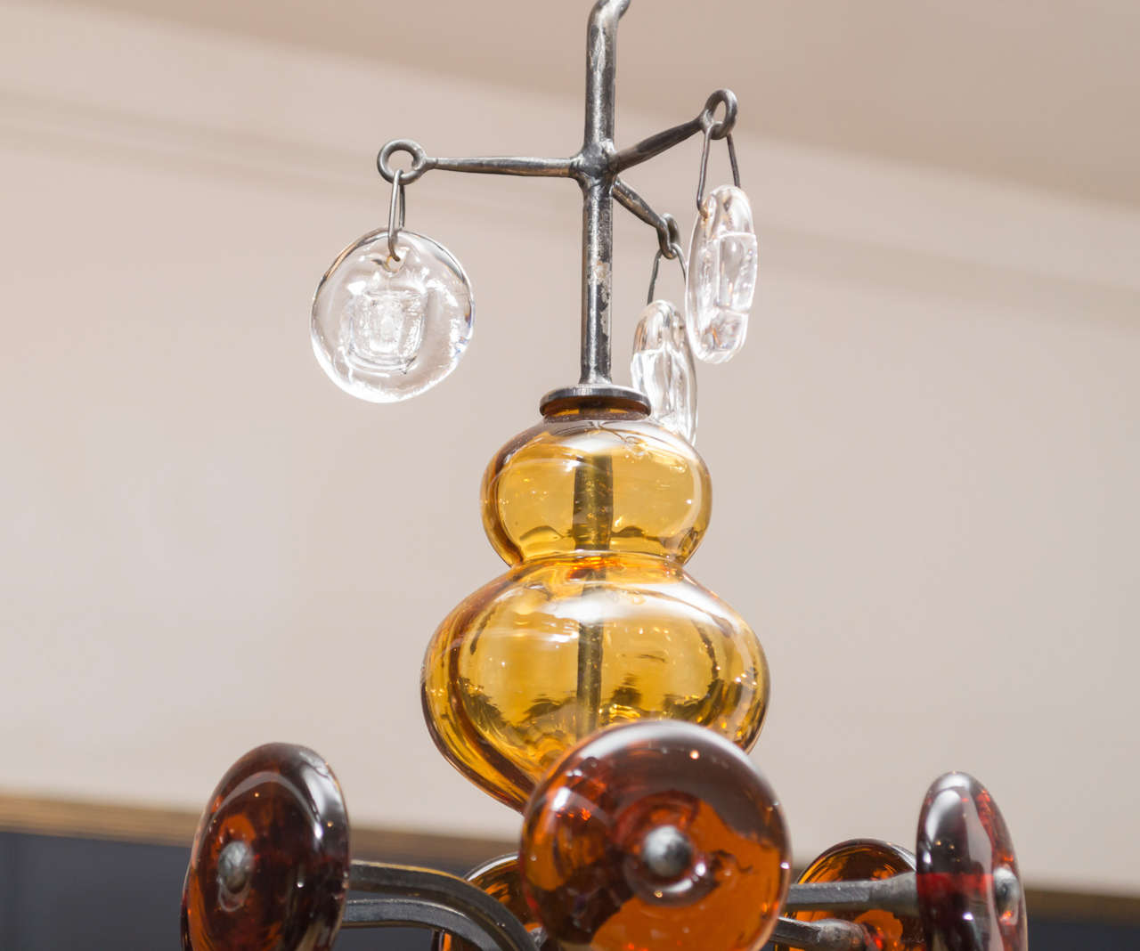 Mid-Century Modern Erik Hoglund Six-Light Chandelier
