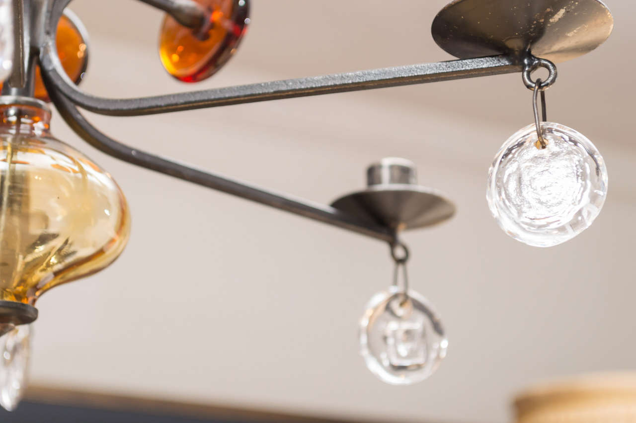 Erik Hoglund Six-Light Chandelier In Excellent Condition In San Francisco, CA