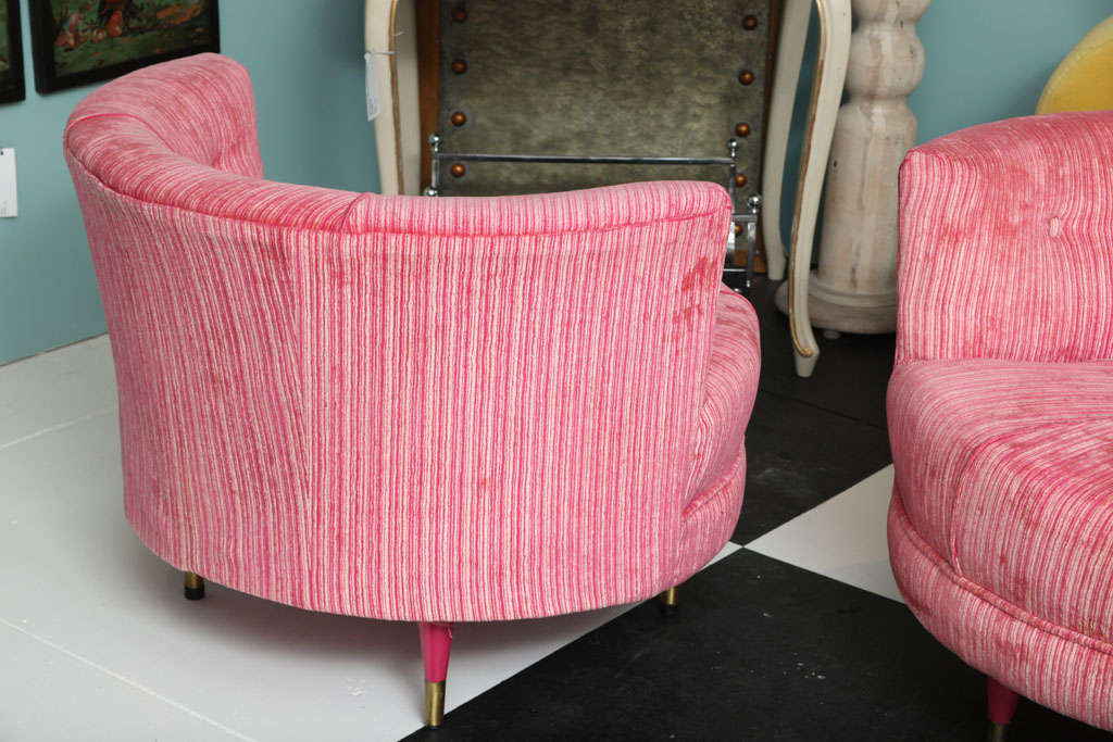 Pair of 60's Mod Pinwheel Chairs 1