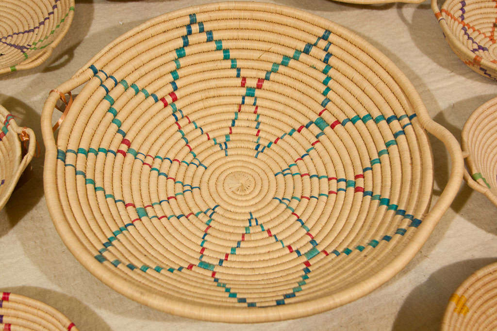 Folk Art 10  Mariche  Palm  Baskets  from Warao Tribe For Sale