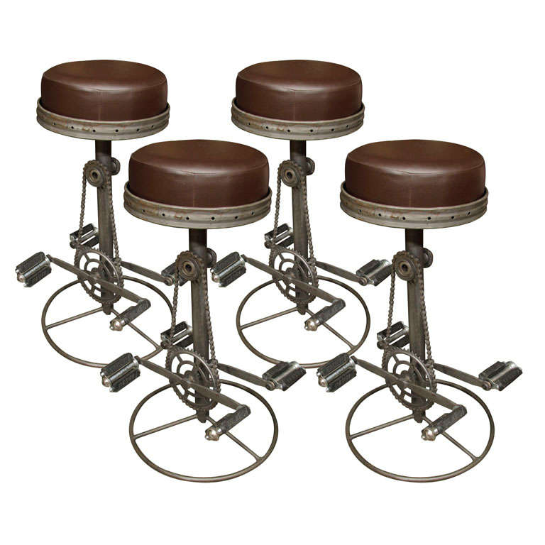 Unusual bicycle form stools