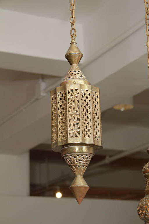 Three Moroccan Brass Lanterns