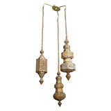 Three Moroccan Brass Lanterns
