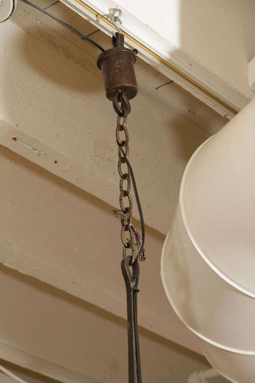 Iron Six Light Chandelier