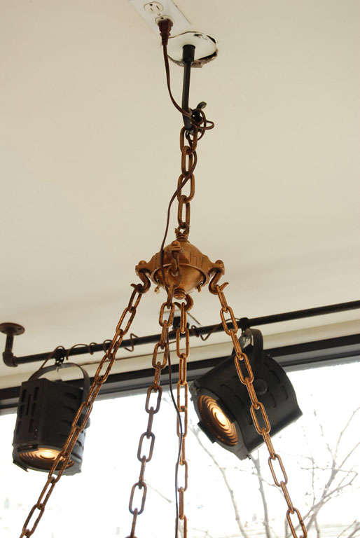 Elegant Bronze Hanging Light In Excellent Condition In Hudson, NY