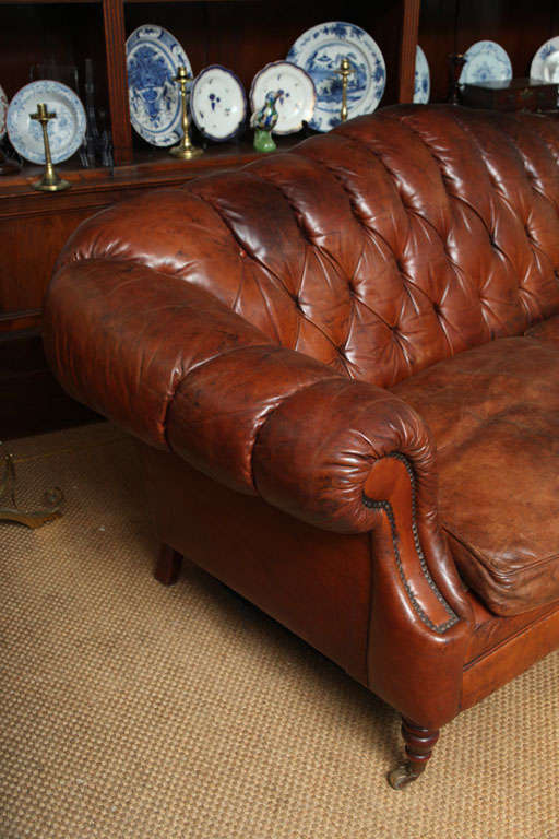 Edwardian Leather Sofa 2
